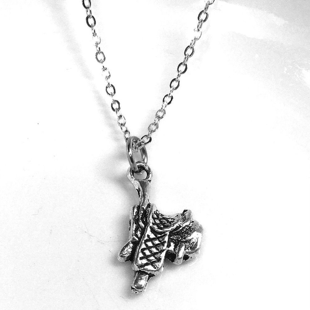 Miniature Horse Saddle Charm Necklace